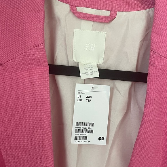 NWT Pink linen blazer XXS - Picture 3 of 6